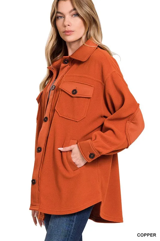 Basic Fleece Shacket