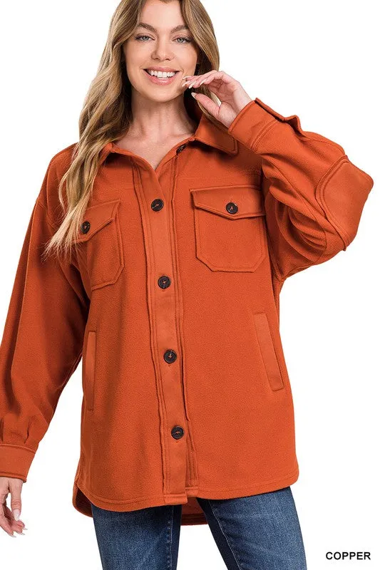 Basic Fleece Shacket