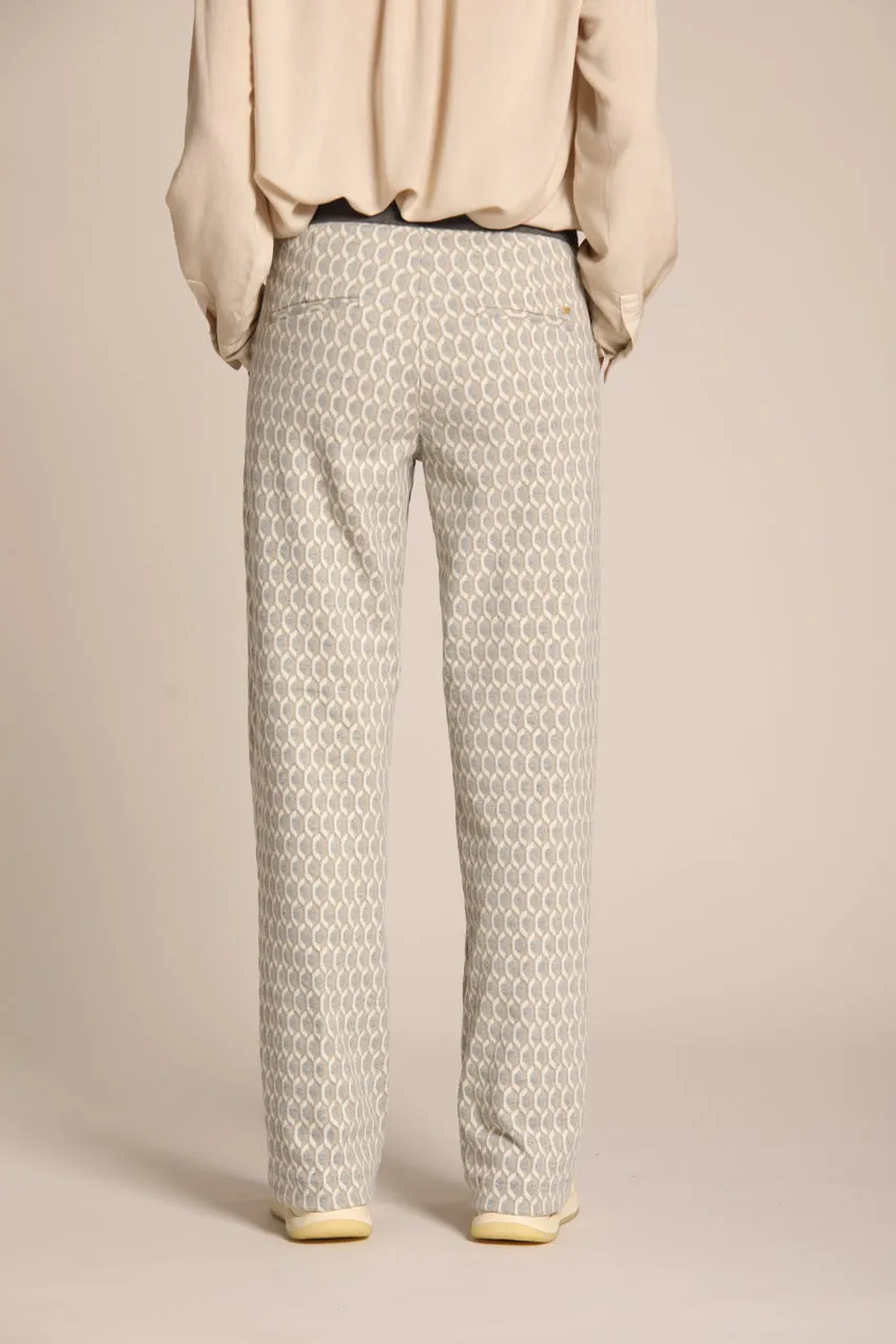 Easy Straight women's chino pants in jersey with diamond motif straight fit 