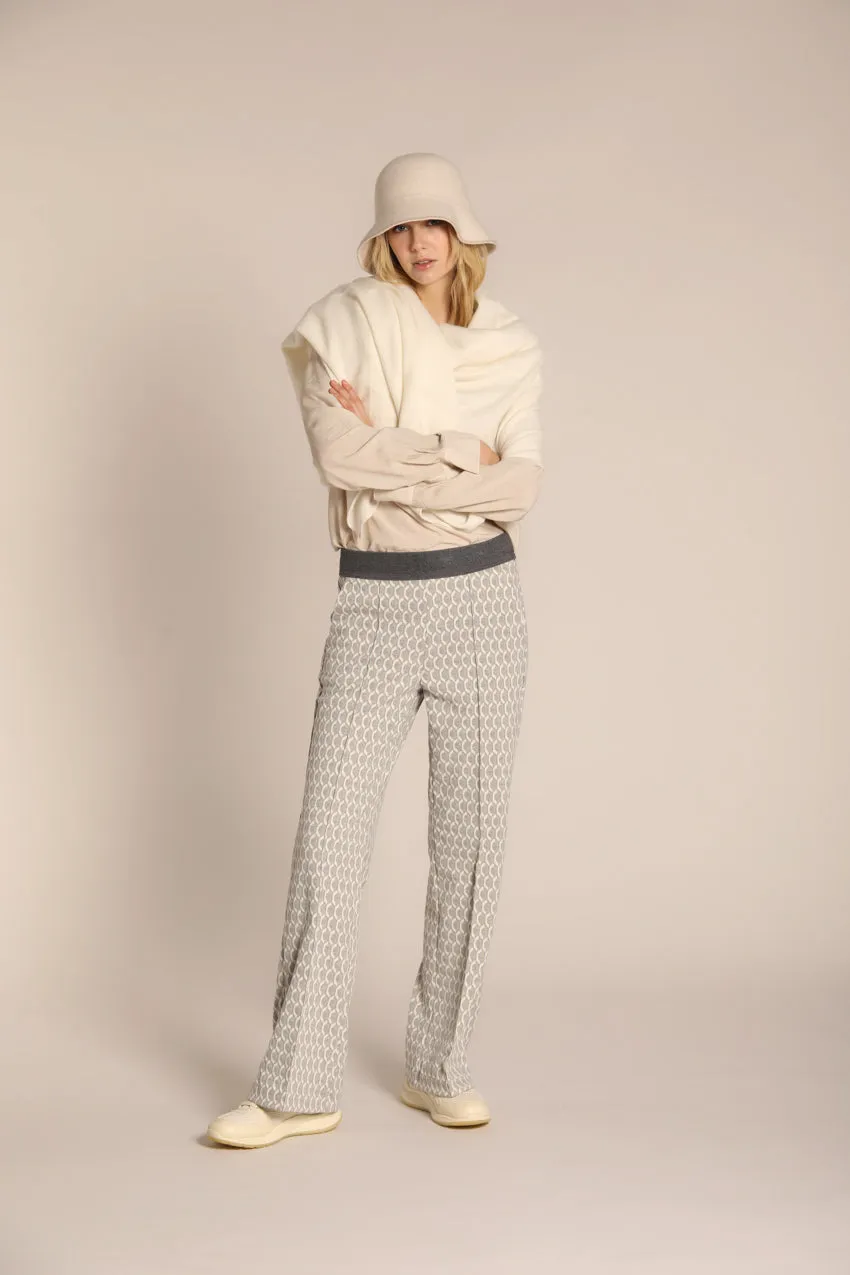 Easy Straight women's chino pants in jersey with diamond motif straight fit 