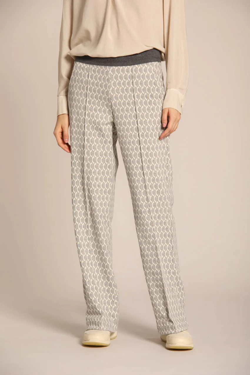 Easy Straight women's chino pants in jersey with diamond motif straight fit 