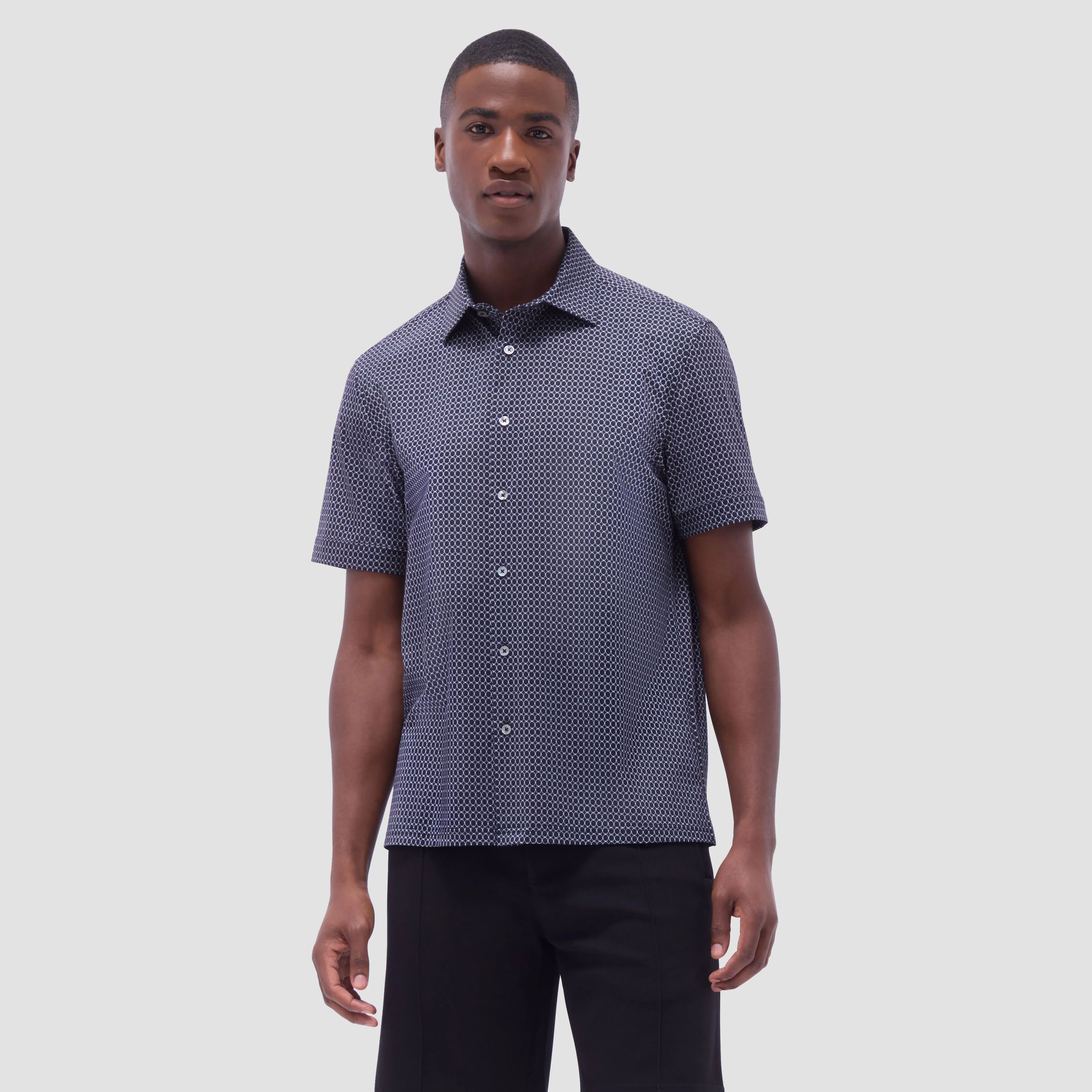 Milo Geometric Hexagon OoohCotton Short-Sleeve Shirt