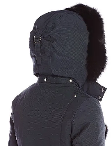 Moose Knuckles Women's Sterling Parka With Fur Trim Hood, Navy, Small