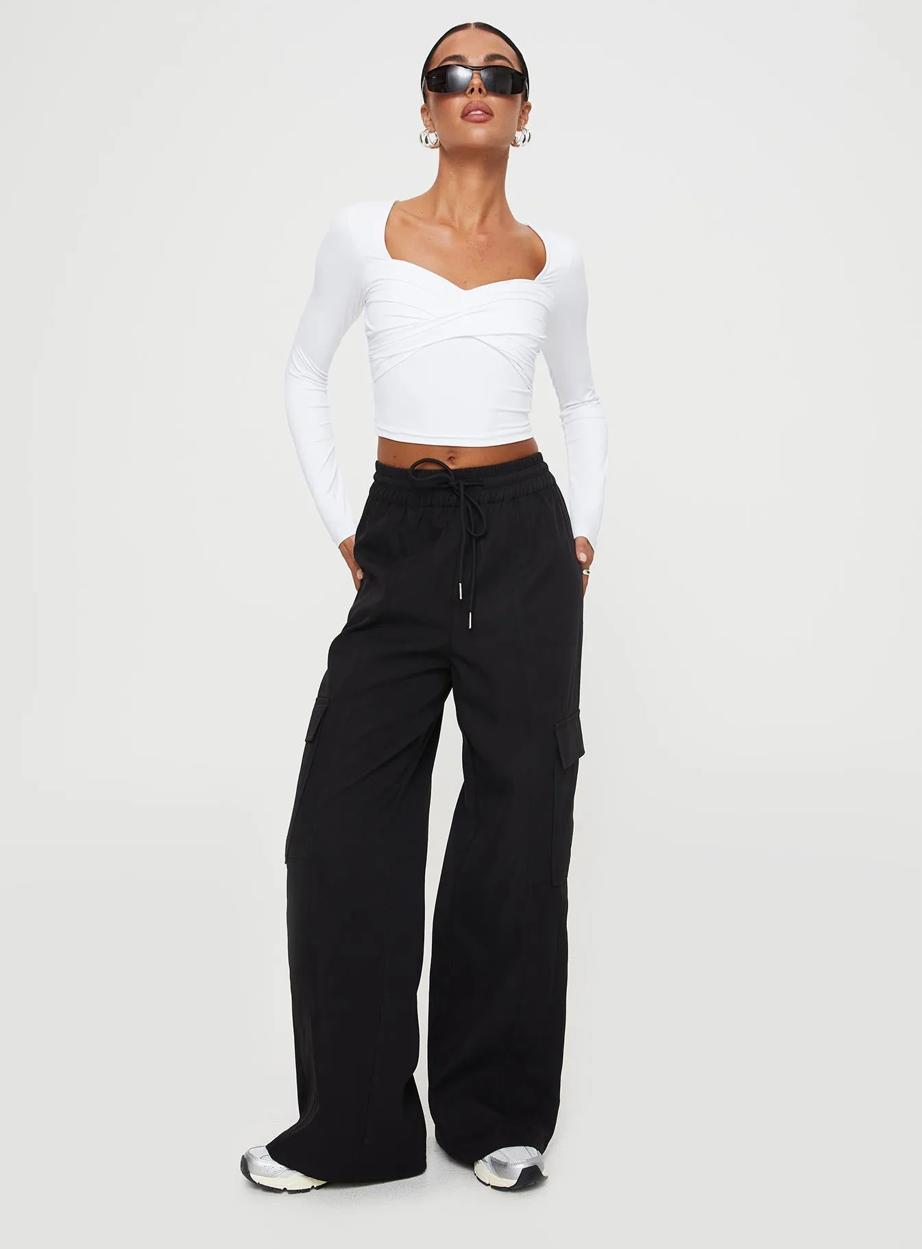 Presson Cargo Pants Washed Black
