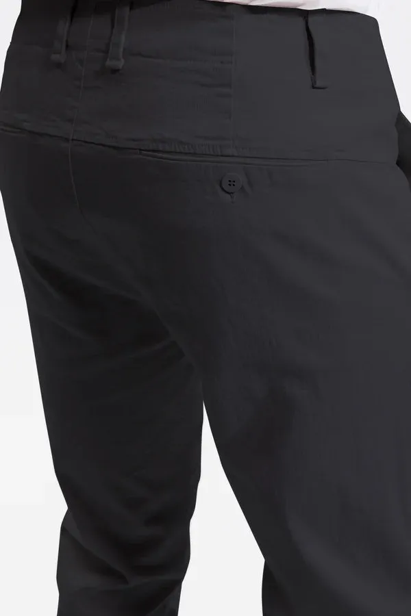 Regular-fit chino trousers in stretch cotton - Charcoal