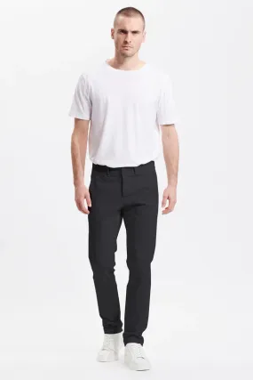 Regular-fit chino trousers in stretch cotton - Charcoal
