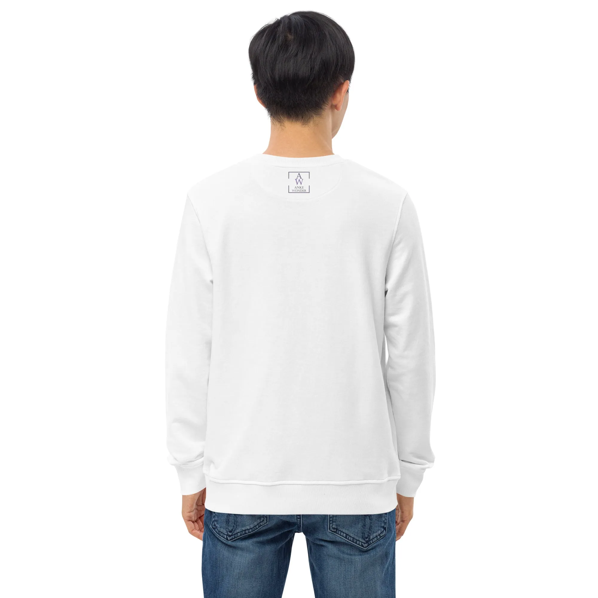 Save the Manatees Men's Organic Cotton Sweatshirt (White, Blue, Navy)