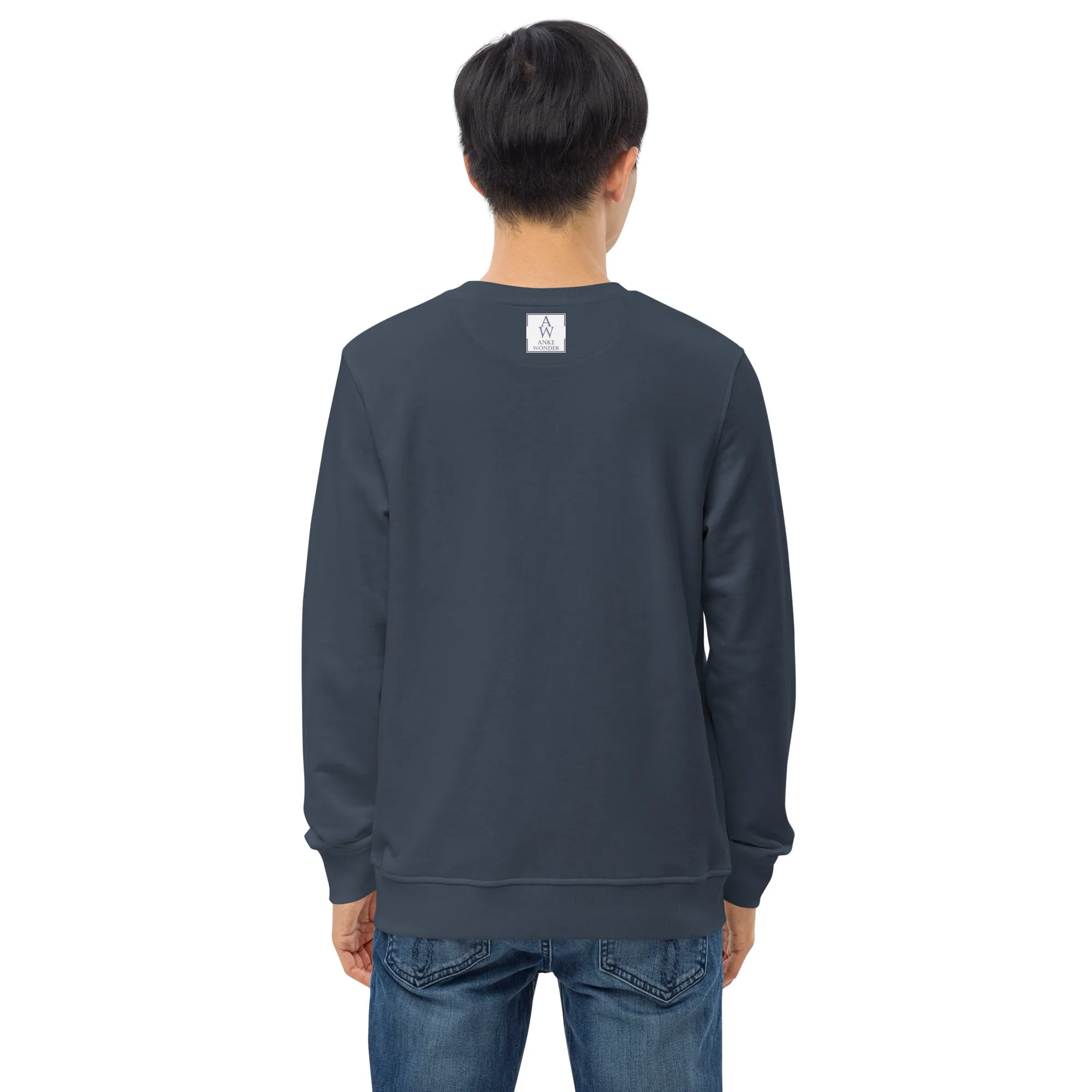 Save the Manatees Men's Organic Cotton Sweatshirt (White, Blue, Navy)