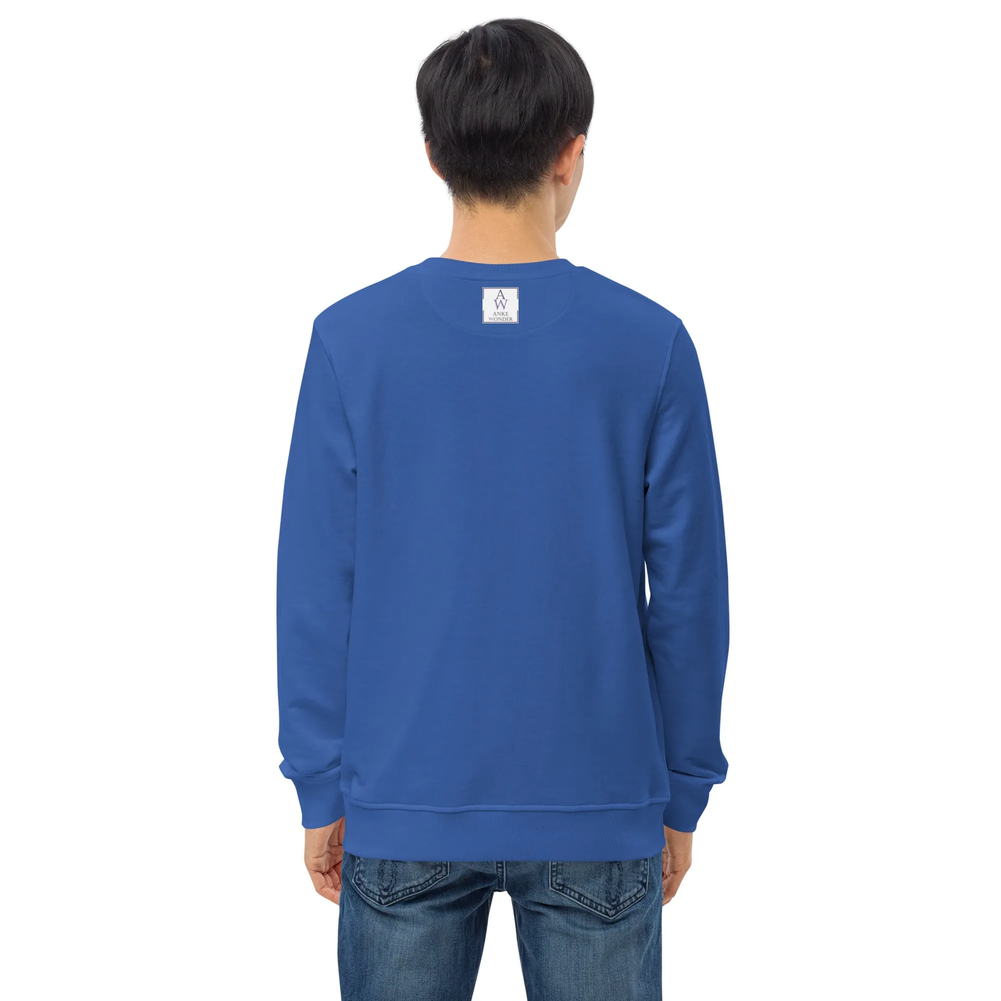 Save the Manatees Men's Organic Cotton Sweatshirt (White, Blue, Navy)